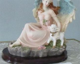 Angel & Lamb Figurine