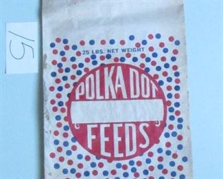 Princeton Milling Co. Polka Dot Feeds Bag. 