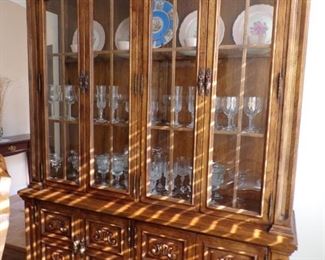 china hutch & china & crystal