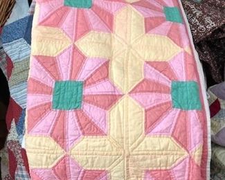 1920s Pink & Yellow Quilt