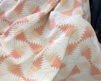 Pastel Log Cabin Pineapple Pattern 
