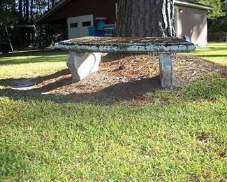1 OF 3 CONCRETE BENCHES