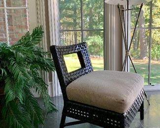 Item 3: 'Antalya' slipper chair -McGuire Furniture Company - 22.5"l x 18.5"w x 31"h: $745