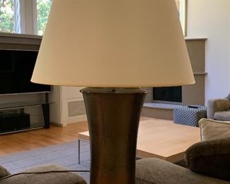 Item 9: Montraparnasse Japanese brown leaf lamp - 29": $165