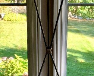 Item 4: Designer Tri-footed lamp with fleur-de-lis feet - 54": $250