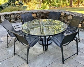 Item 19: Brown Jordan patio table- 59.25" x 26": $350 (Chairs are already SOLD)