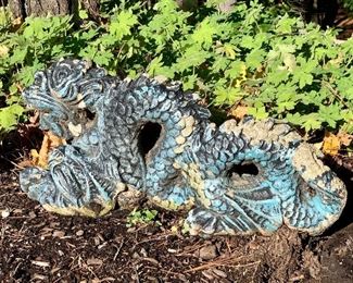Item 25: Concrete dragon - 20" x 8"- needs some repainting perhaps - or sandblast!: $65