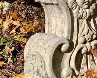 detail -please note issue with cracking on bottom of leg here.