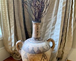 Item 39: Urn with Painted Design, imported from Morocco - 29”: $135