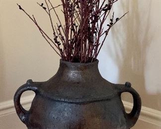 Item 41: Vintage Moroccan Clay Pot- 18”: $125