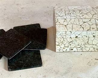 Item 103: Set of coasters and decorative box: $25