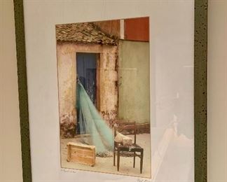 Item 67: "Fishing Net" Portugal signed - 17.5" x 21.5": $95