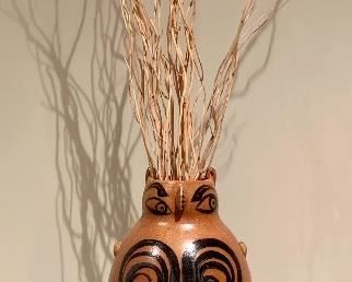 Item 70: Pottery Vase by Fred Johnston: - 19": $145