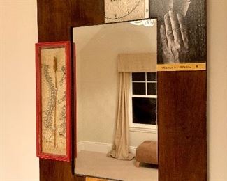 Item 78a: Eclectic Mirror with hand- 22" x 30": $225