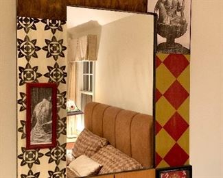 Item 78b: Eclectic Mirror with Buddha- 22" x 30": $225