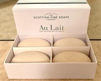 Item 116: Box of Scottish Fine Soaps "Au Lait": $10