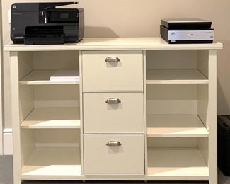 Item 94: Filing cabinet with storage - 59.25"l x 19.75"w x 40.5"h: $275