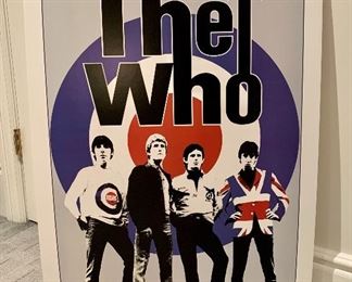 Item 100: "The Who" poster, mounted- 24" x 36": $15