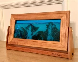 Item 125: Exotic Sands Framed Art - 12.5" x 7": $58