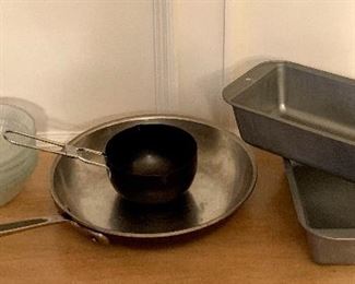 Item 204: Lot of Misc. Kitchen Items including an All Clad Pan: $45