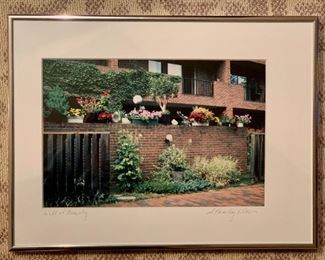 Item 132: "Wall of Beauty" photograph, signed -16.25" x 12.25": $28