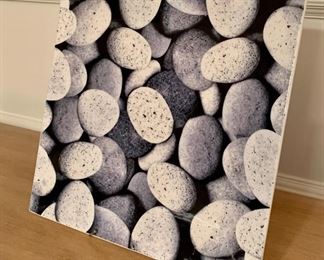 Item 131: "Rock" ceramic platter on really neat stand - 11.5" x 11.5": $28