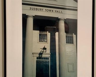 Item 169: Sudbury Town Hall Signed, Framed Photo: $32