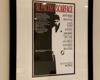 Item 152: Scarface Movie Poster, framed - 20.25" x 26": $85