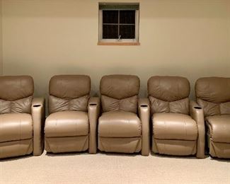 Item 160: Movie Time! Power Recliners with Drink Holders - 26"l x 23.5"w x 36.5"h: $1250 for 5