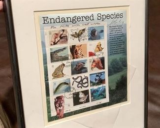 Item 159: Endangered Species Stamps - 11.5" x 14.5": $10