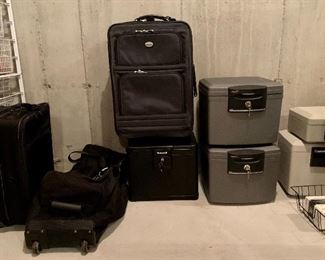 Assorted Luggage and Fire Safes