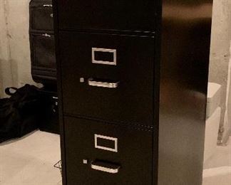 Item 227: Black 4-drawer file cabinet: $95