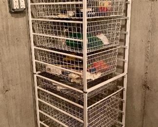 Item 228: Vertical Wire Drawer Unit - 18"l x 21.25"w x 56.75"h: $55