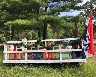 Hay wagon full of Christmas trees