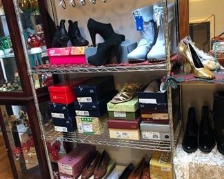 Ladies Boutique, lots of New designer leather handbags from Nordstrom And new shoes in boxes (many are size 11)
