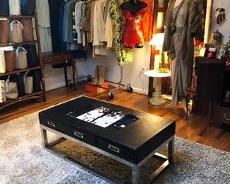 Ladies Boutique, lots of New designer leather handbags from Nordstrom And new shoes in boxes (many are size 11) Plus Holiday Decor