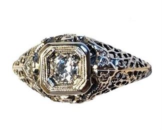 Lot 125
Vintage .22 Carat Diamond Engagement Ring