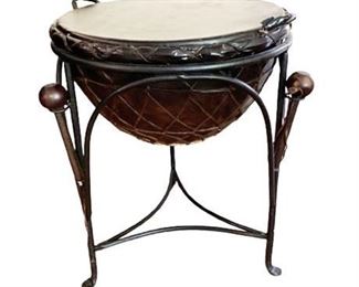 Lot 004
Arhaus Furniture Decorative Drum Side Table