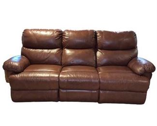 Lot 048
Theater Style Leather Reclining Sofa
