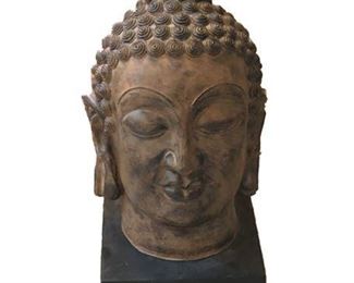 Lot 101
Decorative Composite Buddha Head on Base