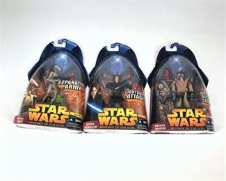 Lot 421
Trio Lot Of Revenge Sith Star Wars Action Figures In Box