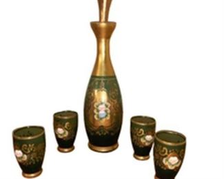 Lot 505
Vintage Venetian Murano Glass Decanter and Cordial Set