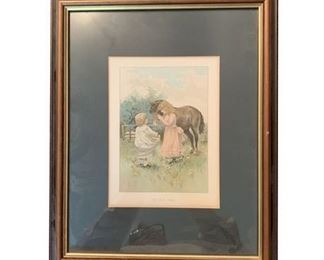 Lot 517
Nister Antique "The Pet Pony", 1891 Lithograph