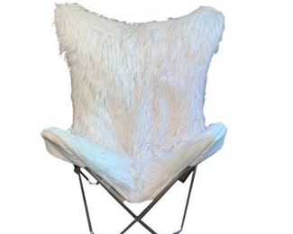 Lot 547
PB Teen Ivory Furlicious Faux-Fur Butterfly Chair