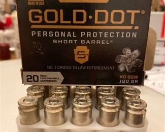 .40 180gr HP Speer Gold Dot Personal Protection Ammo