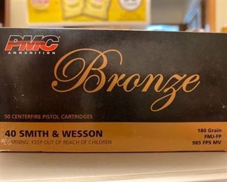 PMC Bronze Handgun Ammo - Full Metal jacket Flat Point - .40 S&W - 50 Rounds