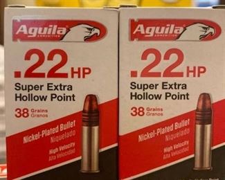Aguila .22 LR Super extra hollowpoint38 grain premium rounds 100 Rounds / lot