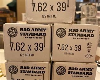 7.62x39 122gr FMJ (20 Rounds X 5) Red Army (TULA) Great for that AK