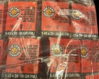 5.45 x .39 59g Lead core non-corrosive box of 20 X 5 100 total rounds