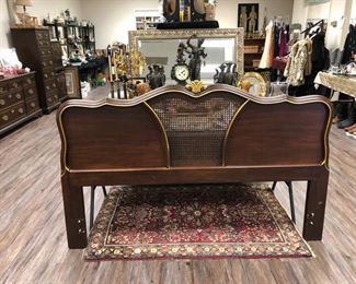 Vintage queen sized headboard with canned center